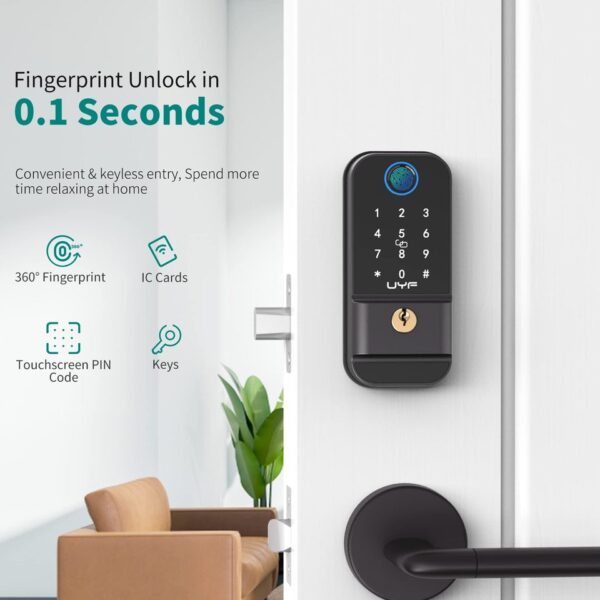 Hornbill Fingerprint Keyless Entry Door Lock - Image 5