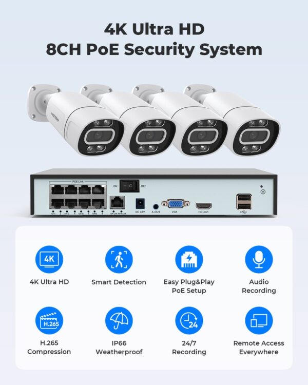 Home Video Surveillance Kit - 8CH 4K 5MP 8MP - Image 8