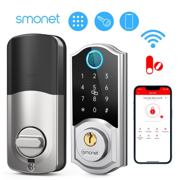 Electronic Door Latch with Biometric and Remote Unlock - Image 2