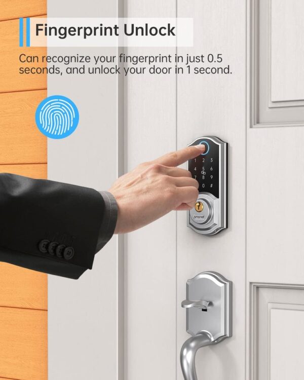 Electronic Door Latch with Biometric and Remote Unlock - Image 4
