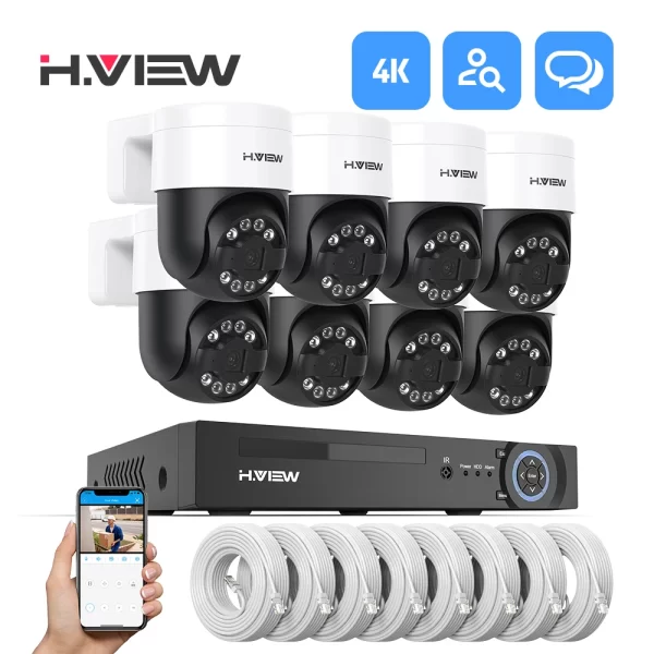 8 Pieces 8CH 4K 8MP CCTV Security Camera System - Image 2